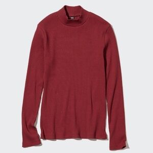 NWT Uniqlo Ribbed High Neck Long Sleeve T-Shirt